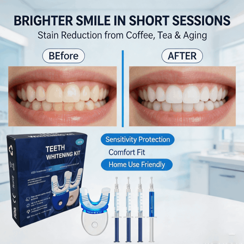 Teeth Whitening Kit At Home - Kit Professionale per lo Sbiancamento dei