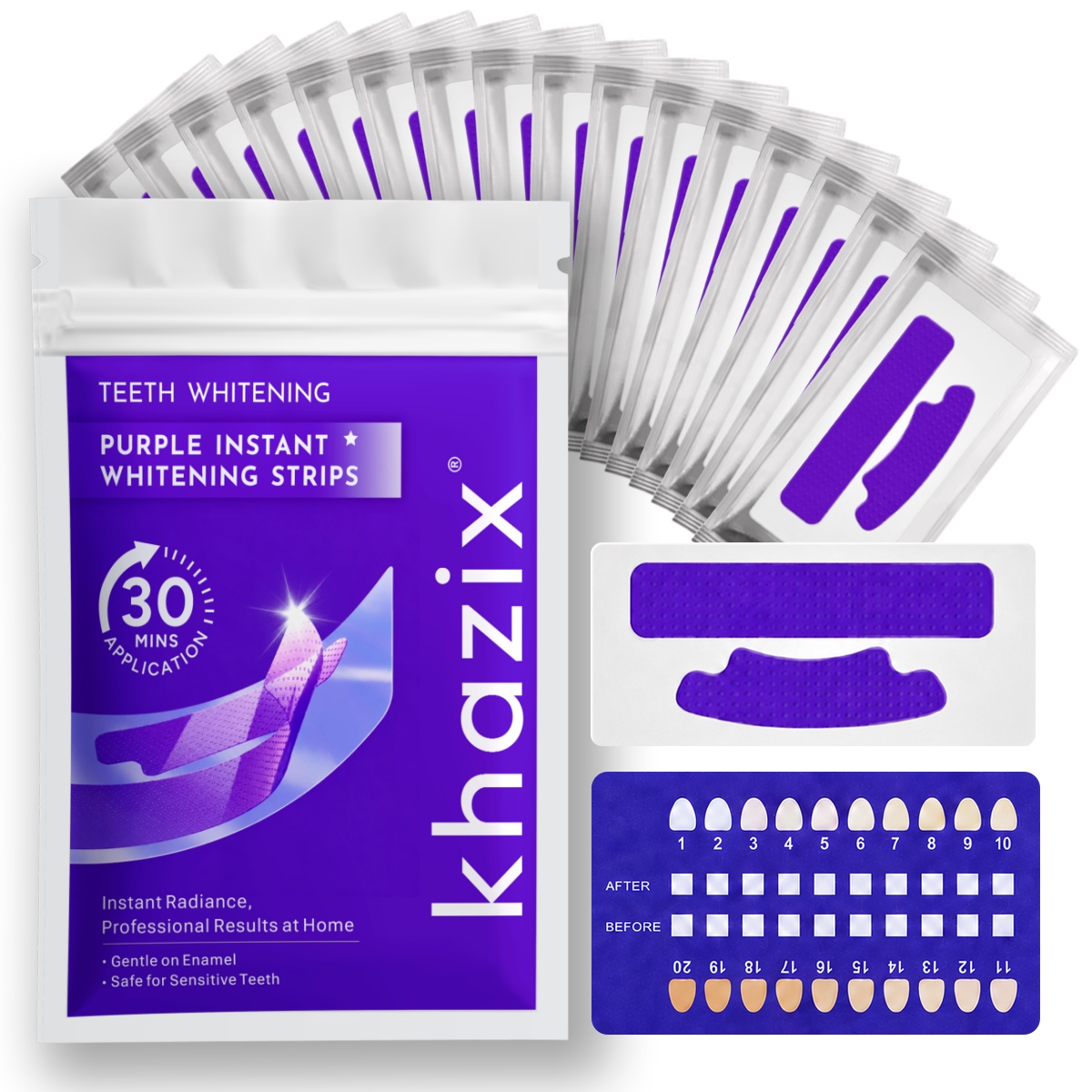 Teeth Whitening Strips Permanent - 1/7 paia di strisce sbiancanti per