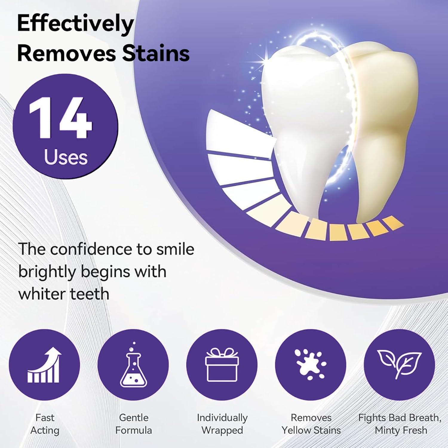 7 strisce sbiancanti viola pre - Teeth Whitening Kit At Home recensione e prezzo