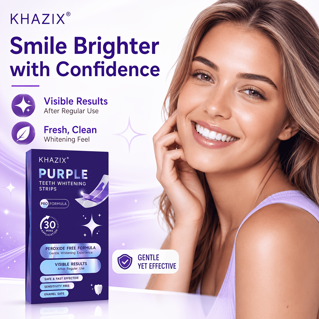 1/10 paia di strisce viola per - Teeth Whitening Strips Permanent recensione e prezzo