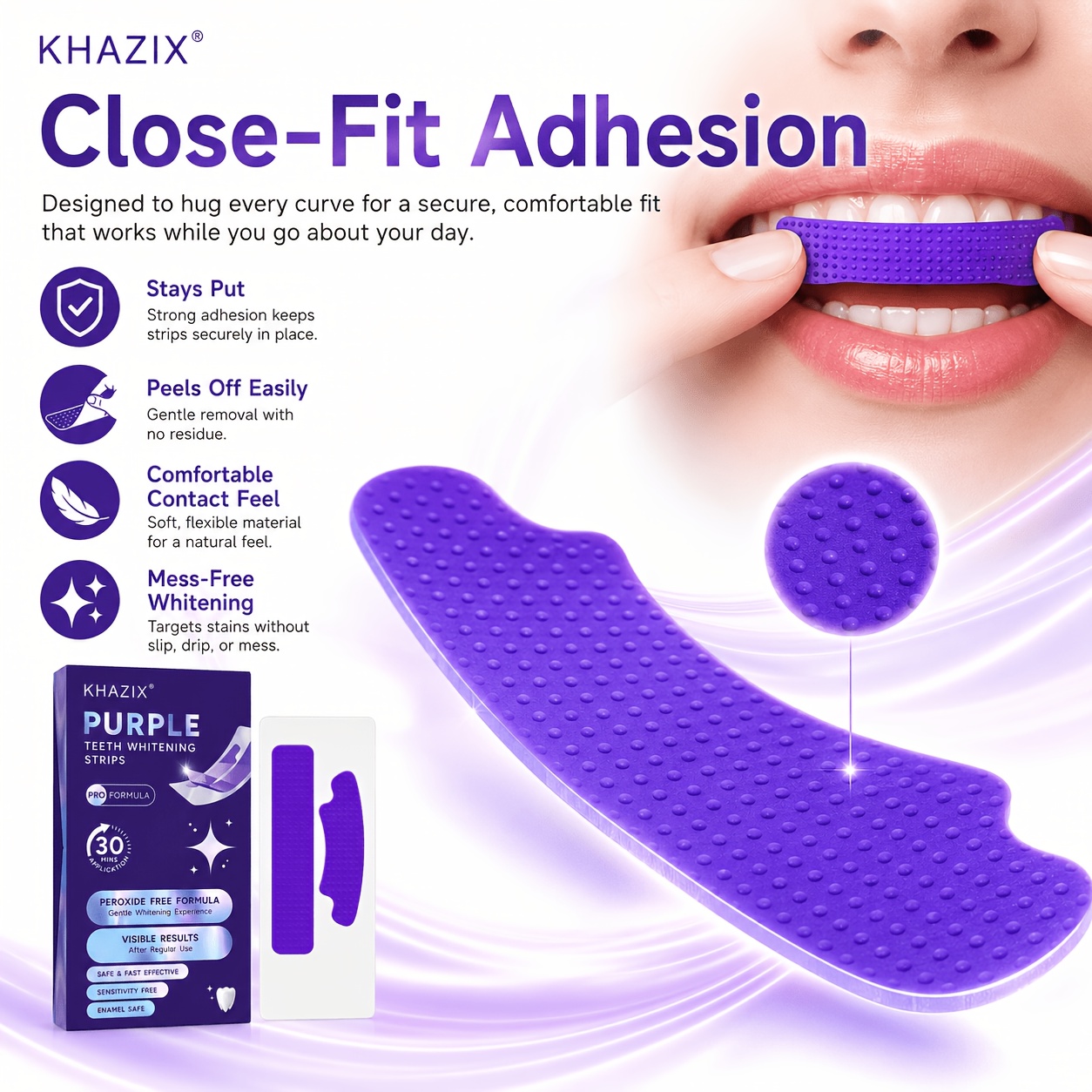 1/10 paia di strisce viola per - Teeth Whitening Strips Permanent recensione e prezzo