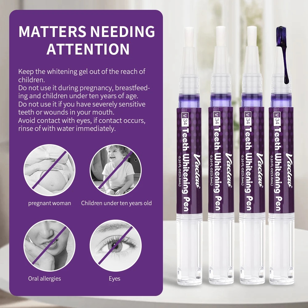Vaclav V34 Penna gel sbiancant - Teeth Whitening Before And After recensione e prezzo