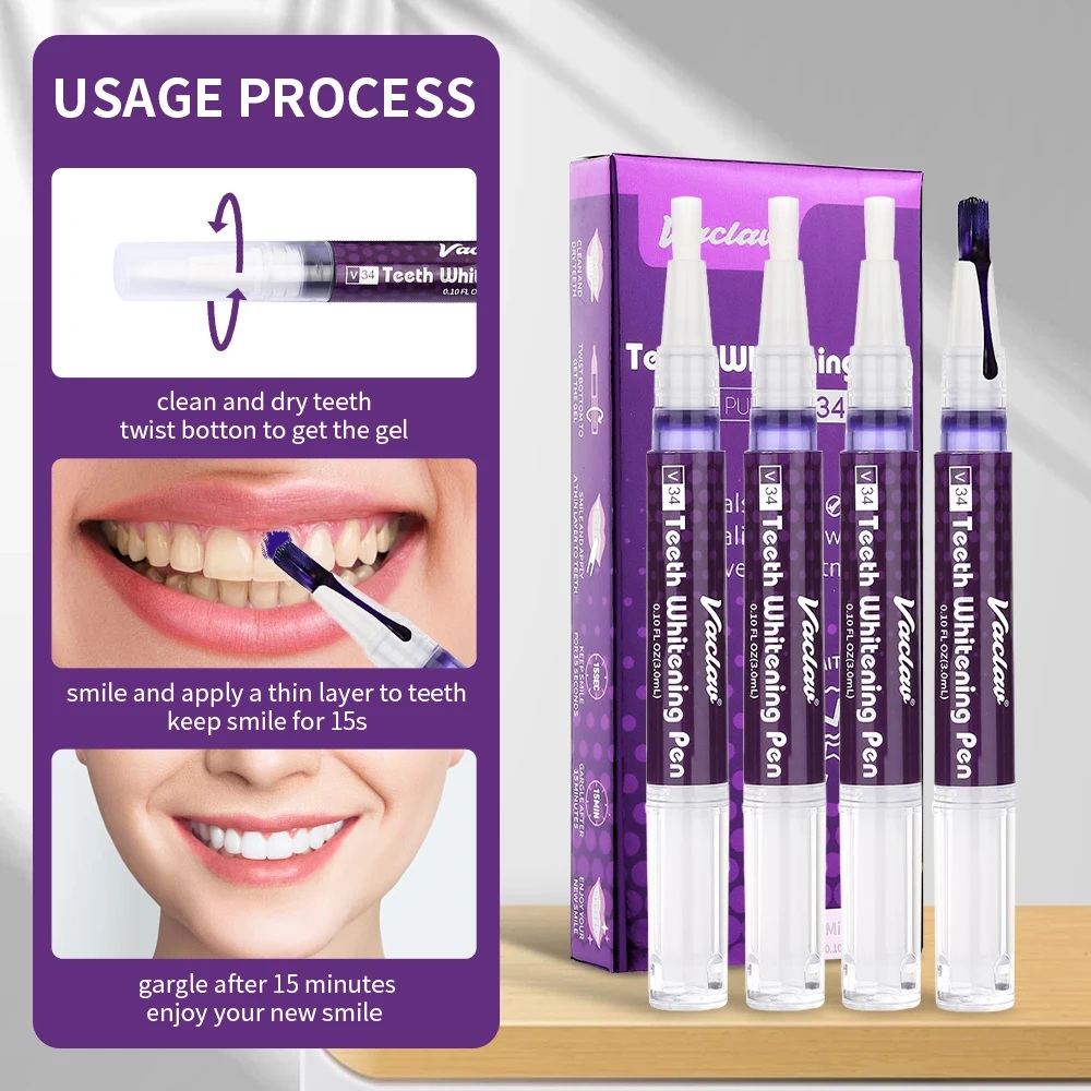 Vaclav V34 Penna gel sbiancant - Teeth Whitening Before And After recensione e prezzo